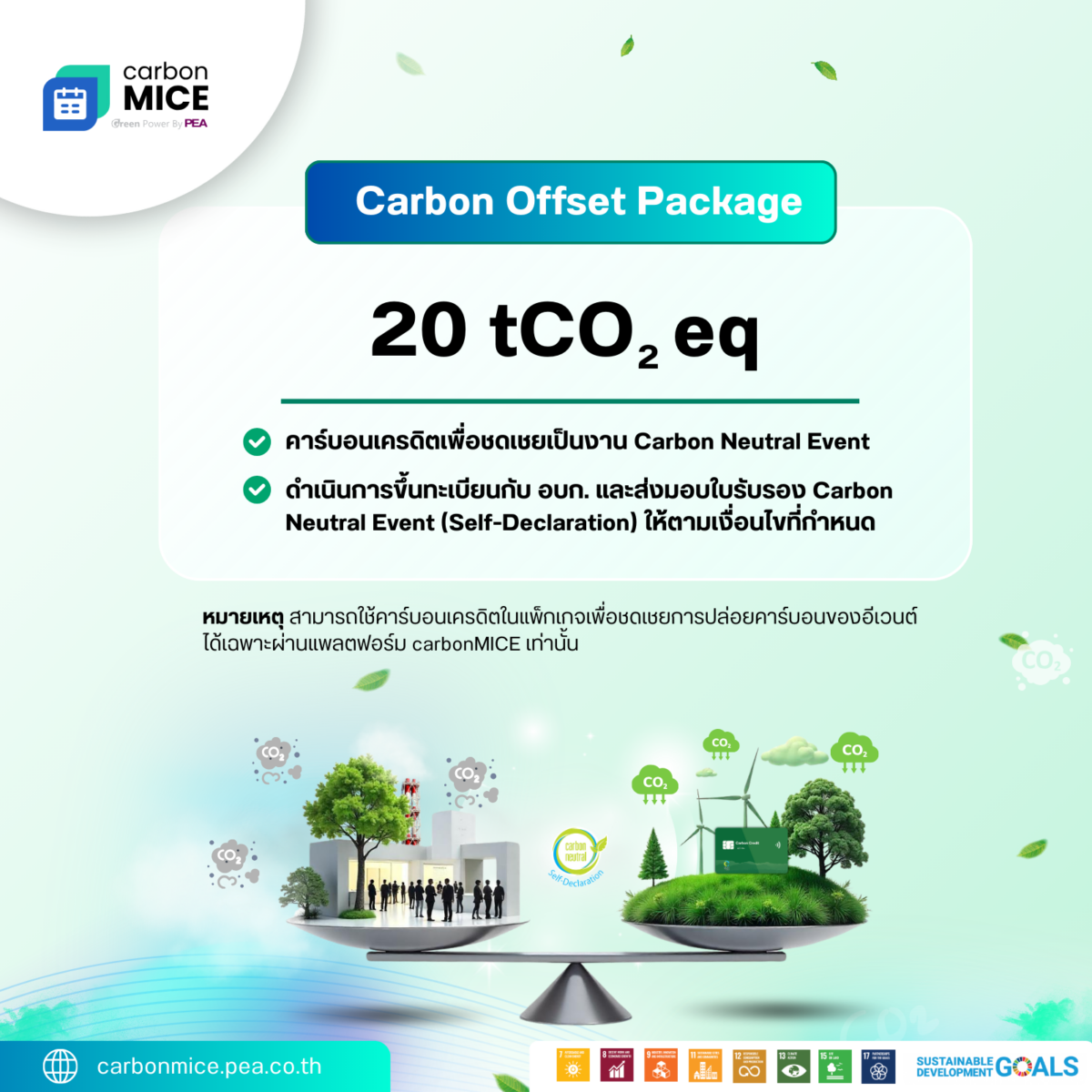 คาร์บอนไมซ์ (carbonMICE) Carbon Offset Package 20 tCO2eq - PEAshopping ...