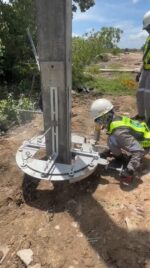 แท่นยึดตัดเสาคอนกรีต (Mounting Base Cutting Concrete Pole)